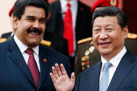 Nicolas Maduro (left) and Xi jinping