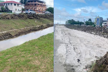 What appears to be major drainage work is taking place in the area between JB Singh Road and Vlissengen Road, beginning from the David Street junction and heading north towards the Kitty Seawall in the vicinity of Carifesta Avenue. There has been no announcement about this work so far and workmen in the area were unable to shed light yesterday.