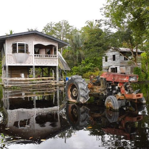 A flooded East Berbice house