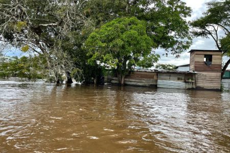 One of the flooded homes in Eteringbang