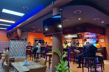 New city restaurant opens: A view inside of the Heliconia Restaurant and Lounge, which is located on the ground floor of the Emerge Building at Camp and Robb streets, Georgetown. 
