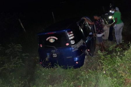 The vehicle after the crash (Police photo)