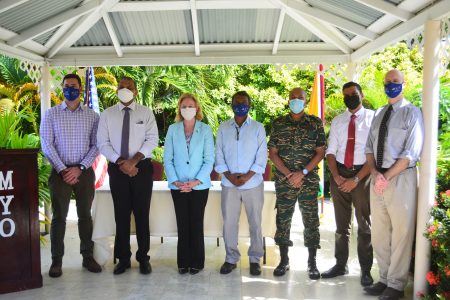 Some of the representatives from the various organisations collaborating to make the medical outreach a success (Orlando Charles photo)