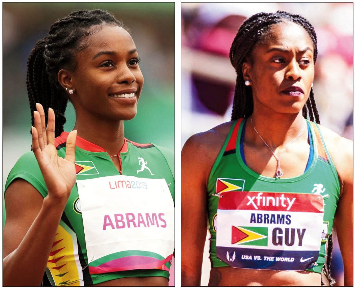 Sister/Sister act! Aliya Abrams (left) and her sister Jasmine are the first set of siblings to ever represent Guyana at the Olympic Games.