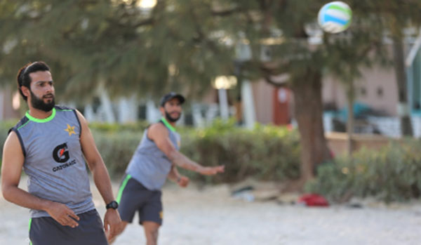 Pakistan undergo beach training after arriving in Barbados for the start of their T20 International series against West Indies. 