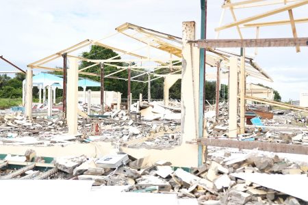 The old building that is presently being demolished  (Ministry of Education photo)