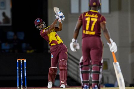 Opener Lendl Simmons was the top scorer for the West Indies with a fluent 72.