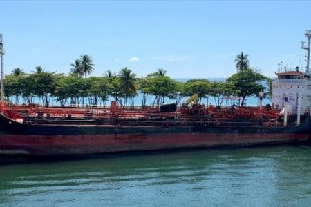 Oil tanker President, photographed in Santo Domingo last year, remains docked as its owners seek to get it back (marinetraffic.com photo)