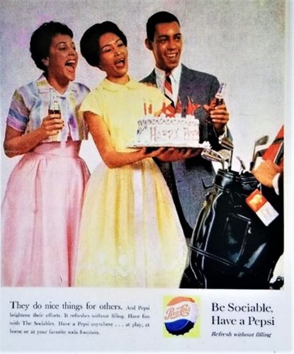 Pepsi-Cola advertisement ca 1950s  (Image accessed online)
