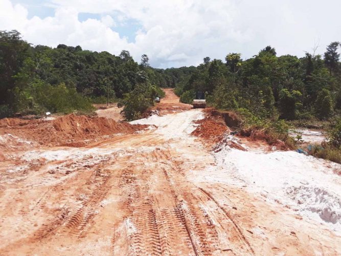 The bypass road that was constructed for vehicular traffic 