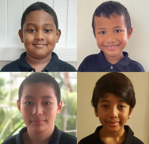 From top left (clockwise) are Aquilani Swaminadha, Julian Mohabir, Jacob Frank McDonald and Nicholas Zhang (Photos courtesy of John Lee)