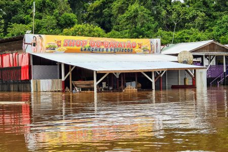 A shop overrun by floodwater (CDC photo)