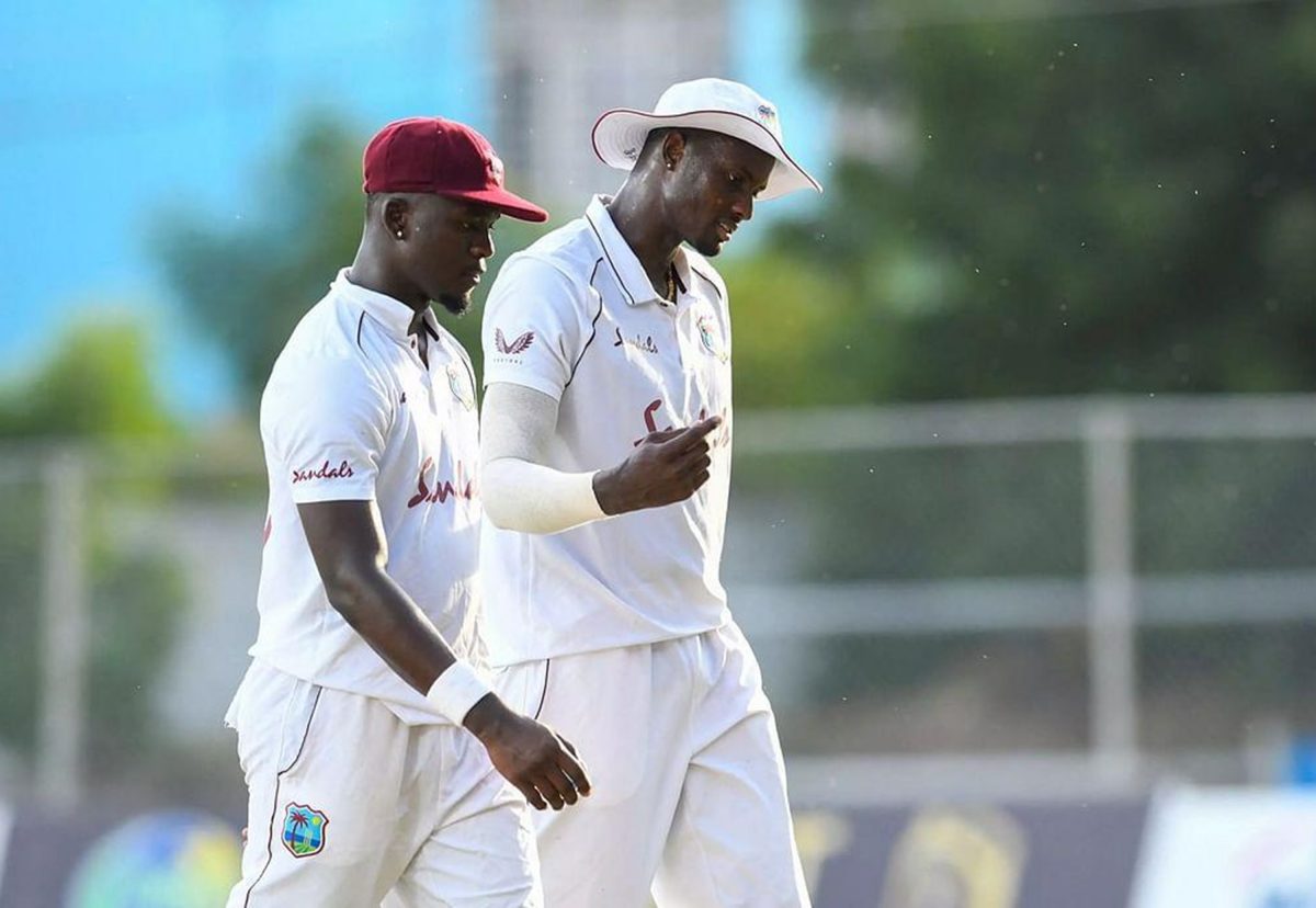 Jason Holder (right) has taken Jayden Seales under his wing.