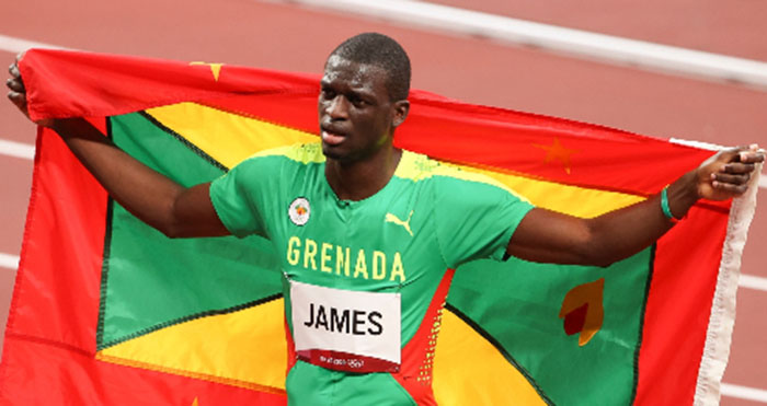 Grenadian Kirani James celebrates his bronze last week at the Tokyo Games.
