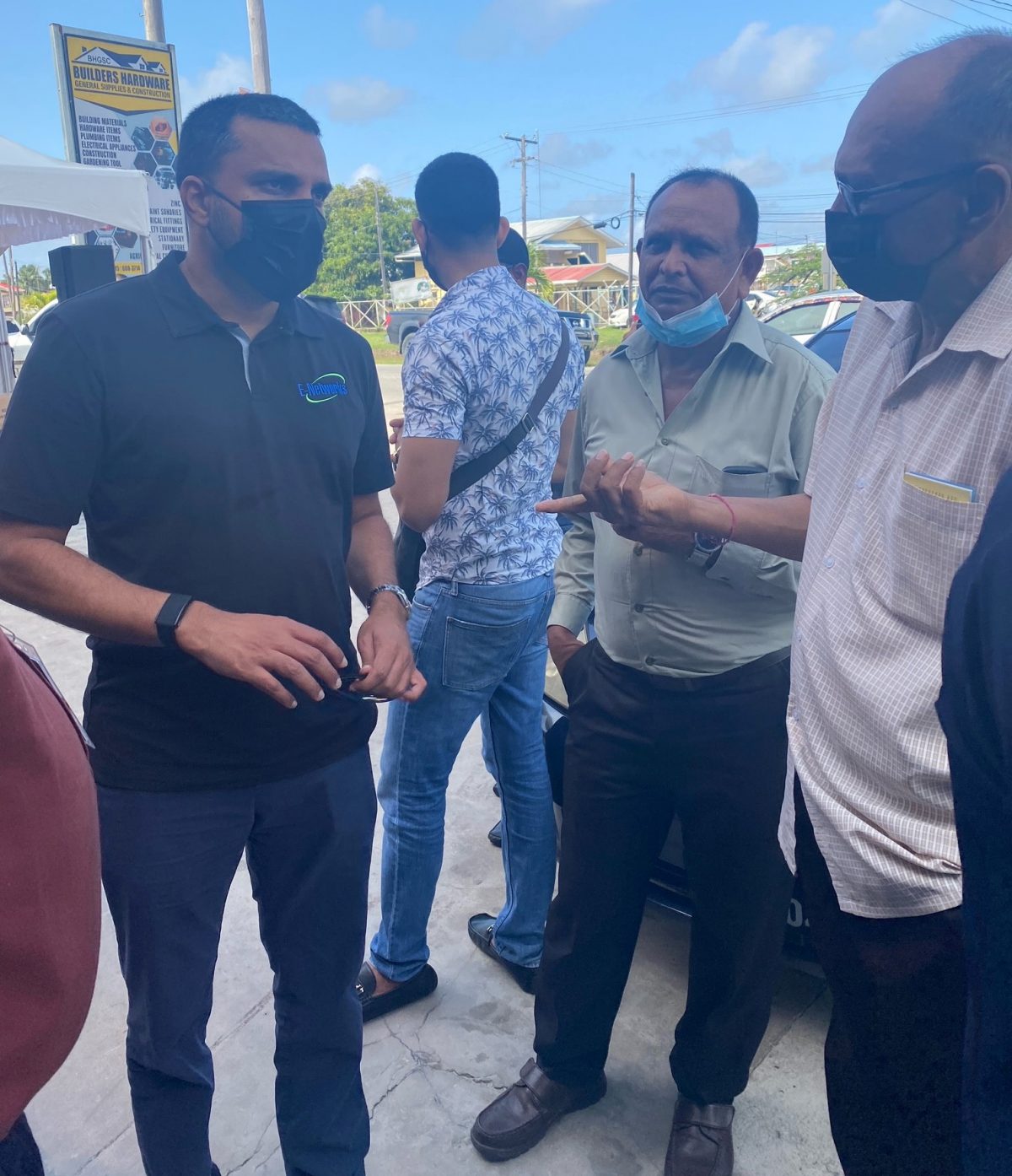 Vishok Persaud (left) at the opening ceremony