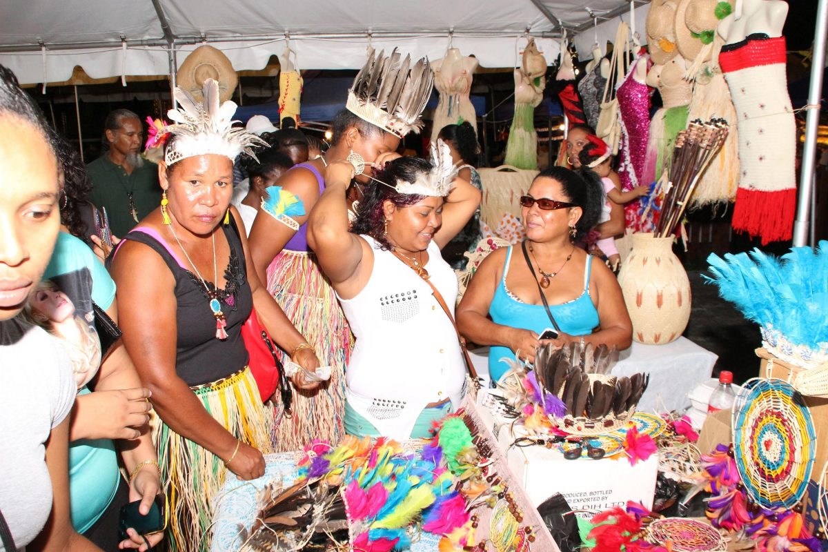 Sale of Amerindian arts and crafts (Stabroek News file photo)