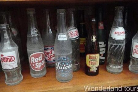 Puma bottles among other iconic bottles in Guyana’s “sweet drink” story  (Source:  Wonderland tours)
