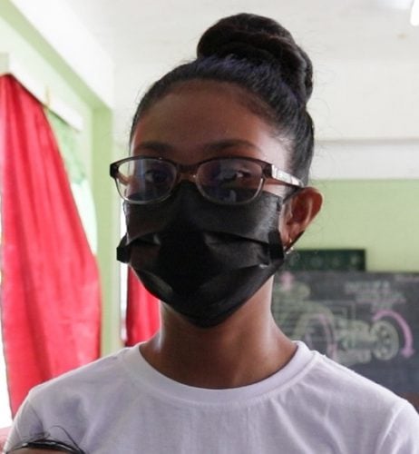 The lone female recruit is Sally Shamsher, 17, of Kingsley Village, West Coast Berbice, who is sponsored by Blairmont Estate. She is looking forward to realising her dreams of becoming a mechanical engineer. (GuySuCo photo) 