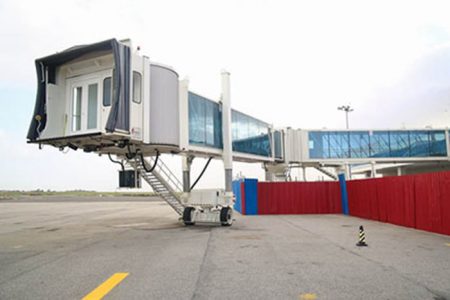 One of the airport’s air bridges