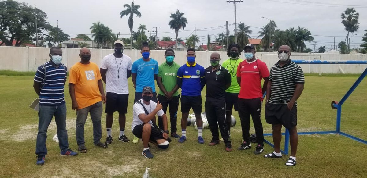 The coaching team of the Georgetown Football Association (GFA) who will be in charge of the entity’s Academy Training Centre (ATC)