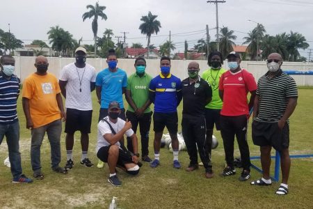 The coaching team of the Georgetown Football Association (GFA) who will be in charge of the entity’s Academy Training Centre (ATC)