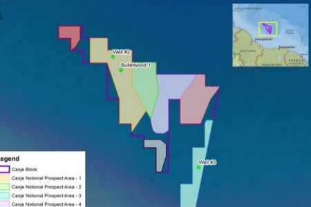 Potential prospect areas within the Canje Block (EEPGL graphic) 