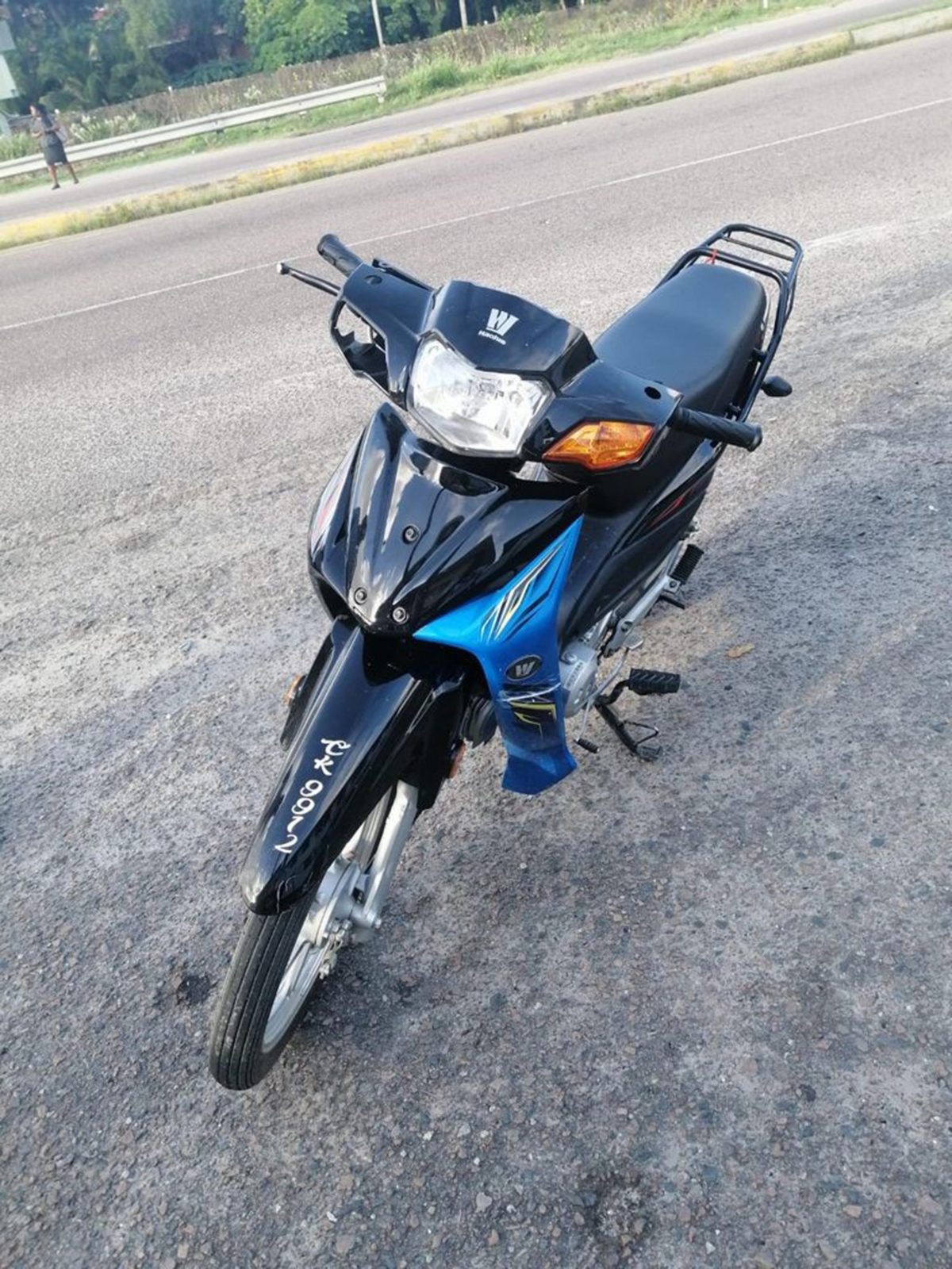 One of the motorcycles used by the suspected gang
