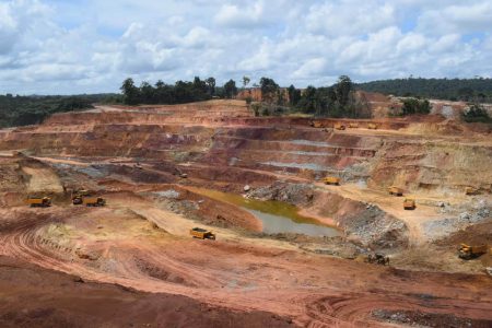 One of Zijin’s mining pits at Aurora  (Ministry of Finance photo)