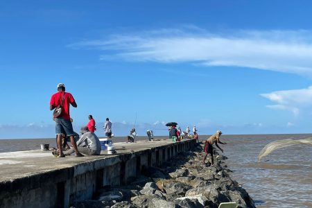 Sunday leisure! Sunday afternoon on the Kingston Jetty in Georgetown (Photo by David Papannah)