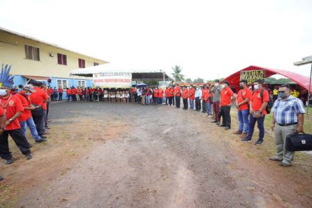 Region Nine gathering: Toshaos congregated yesterday for a regional meeting in Upper Takutu-Upper Essequibo which President Irfaan Ali addressed. (Office of the President photo)