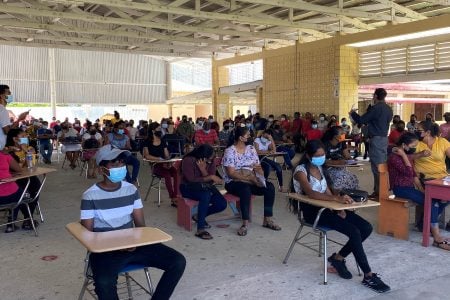 Parents who showed up for their children to receive the Pfizer vaccine.