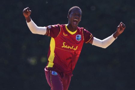 West Indies Under-19 fast bowler Johann Layne finished with three wickets. 
