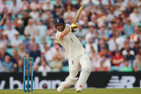 Chris Woakes, whoi took 4-55 in India’s first innings, rubbed salt into the wound with a  breezy knock of 45 yesterday. (Reuters photo)
