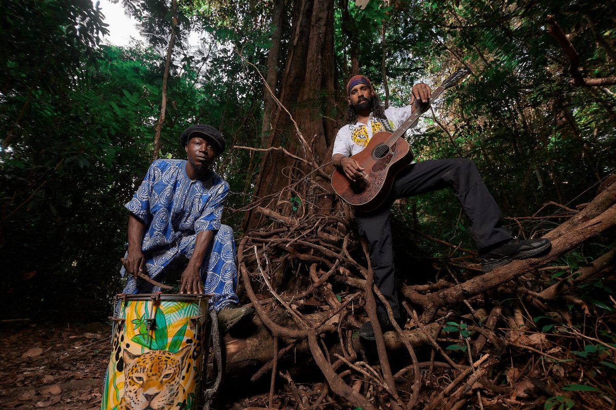 Gavin (right) with Chucky. Photo taken during their Rupununi recorded concert series, still to be released