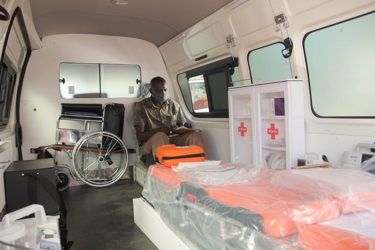 The interior of the ambulance (Ministry of Health photo)