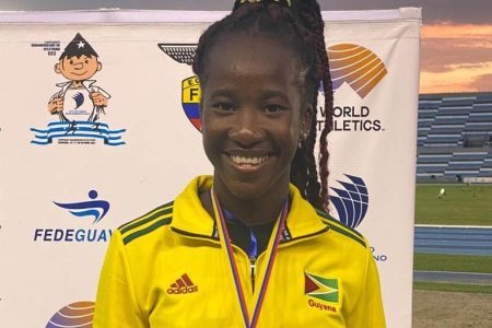 Chantoba Bright was happy with her performance after returning from her first South American U-23 Championship in Ecuador this past weekend with a silver and bronze medal in tow.
