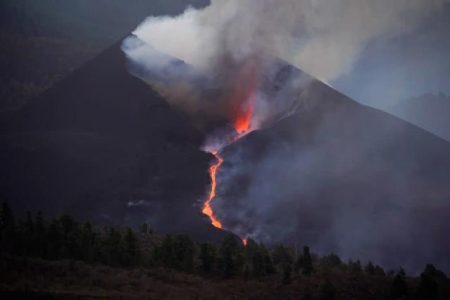 The volcano continues to erupt (Reuters photo)