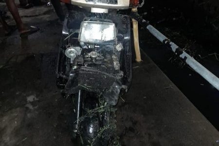 The bike after the accident (Police photo)