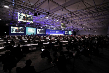 A general view during the UN Climate Change Conference (COP26), in Glasgow, Scotland, Britain November 12, 2021. REUTERS/Yves Herman/File Photo