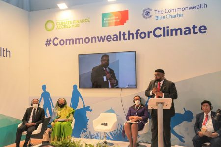 President Irfaan Ali during his address to the Climate Vulnerable Forum
