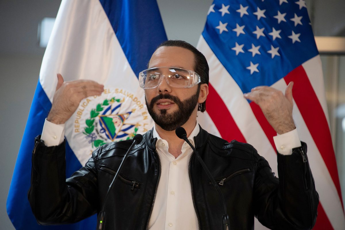 El Salvador’s president Nayib Bukele. (Photo by Yuri CORTEZ / AFP) (Photo by YURI CORTEZ/AFP via Getty Images)