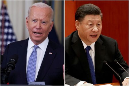 U.S. President Joe Biden (left) and Chinese leader Xi Jinping