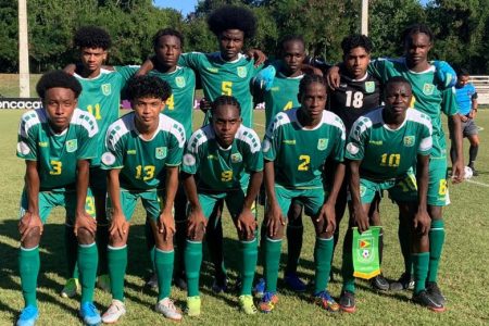 The Golden Jaguars U20 starting XI which faced off against US Virgin Islands
