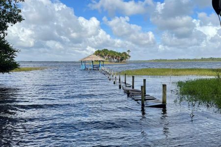 Located in Region Two, the Tapakuma Lake is being scouted as a potential eco-tourism and competitive fishing spot in the region by the St Deny’s/Tapakuma village council. (David Papannah Photo)