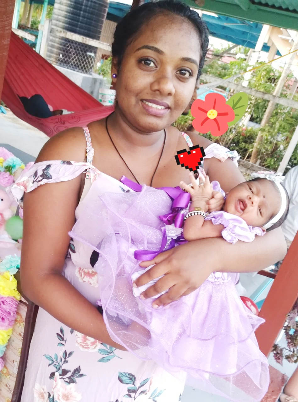 Narvani and her baby