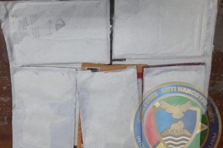 The cocaine-filled plastic packs that were found (CANU photo)