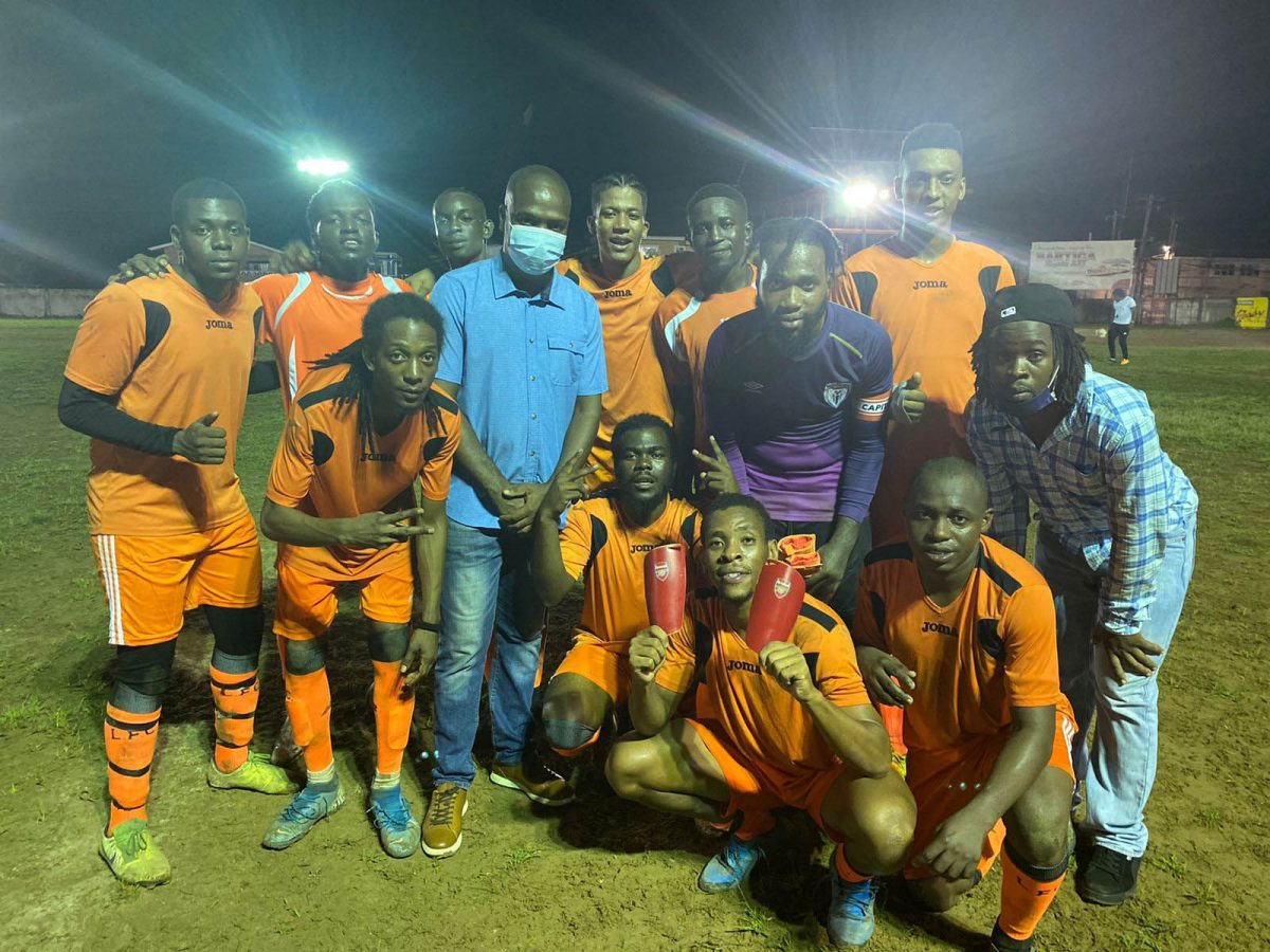 Pouderoyen FC XI following the conclusion of the penalty shootout