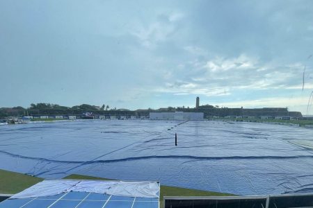 Rainfall dominated the final two sessions of play yesterday giving the West Indies some respite and helping their chances of salvaging a draw against Sri Lanka in the first test with two days remaining.
