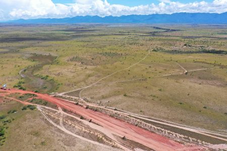 A sweeping Rupununi vista as seen on Monday from the air. (Sydel Thomas/Central Housing and Planning Authority)