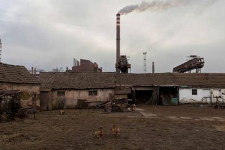 Chinese-owned HBIS Serbia steel mill is seen in the village of Radinac, as cancer rates have quadrupled in under a decade, near the city of Smederevo, Serbia. (Reuters)
